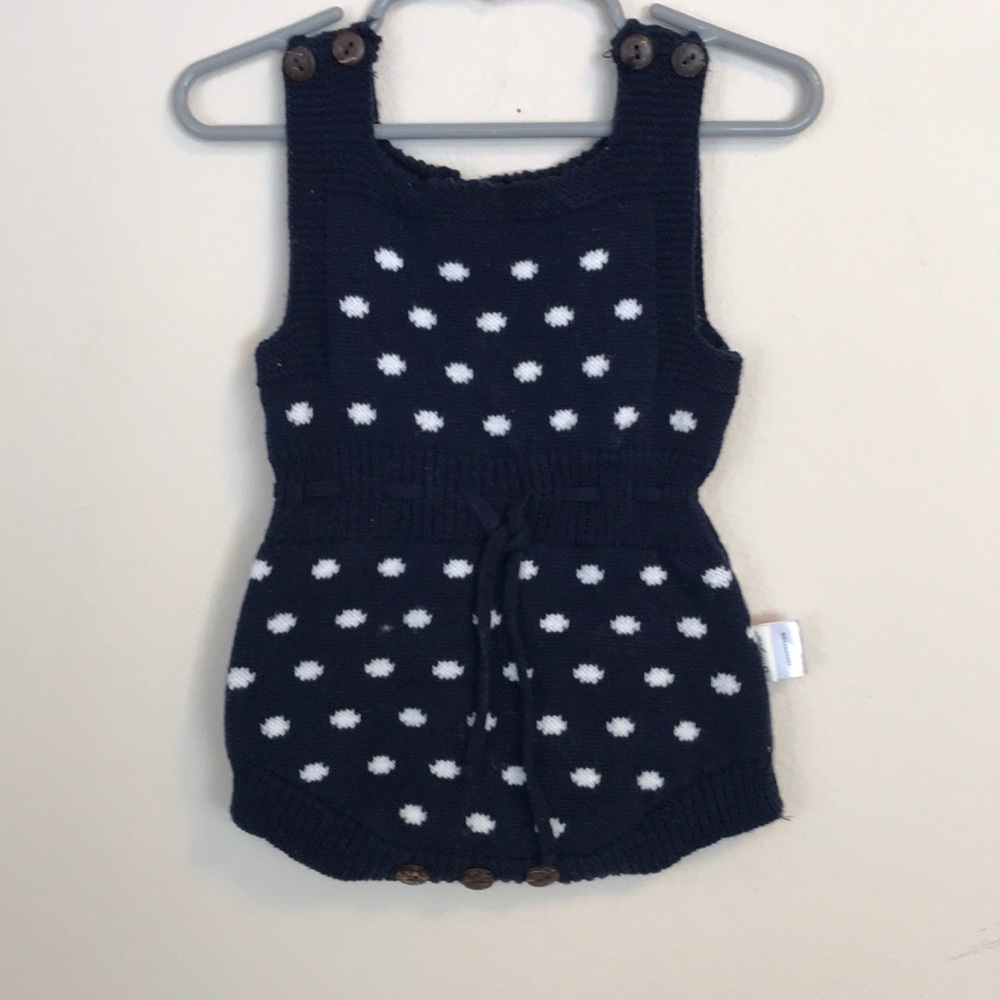 Knitted Polka Dot Romper